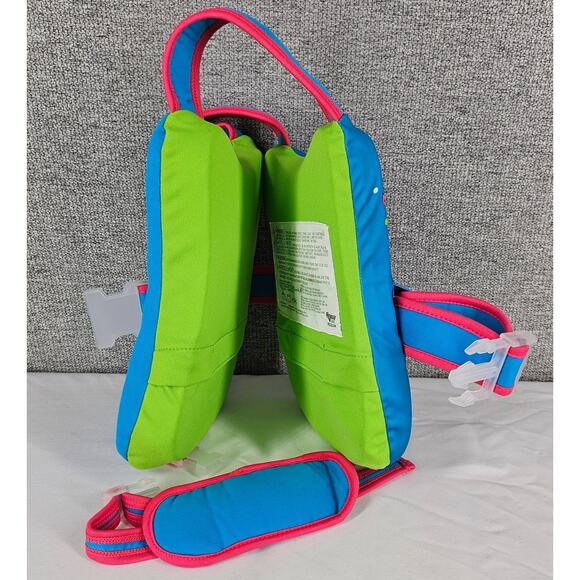 AQUA LEISURE SWIM SCHOOL MAKE A SPLASH BLUE/GREEN SWIM VEST AGES 3-5 MAX 38LBS - Picture 3 of 7